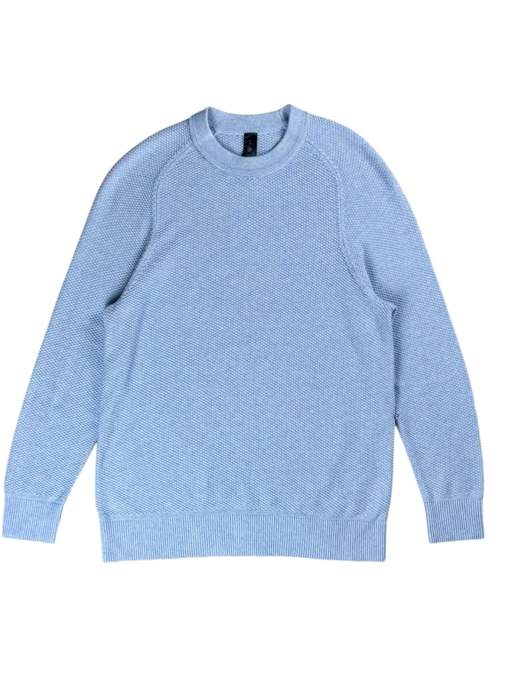 Lululemon Textured Knit Crewneck Sweater Heathered Crater Blue XS